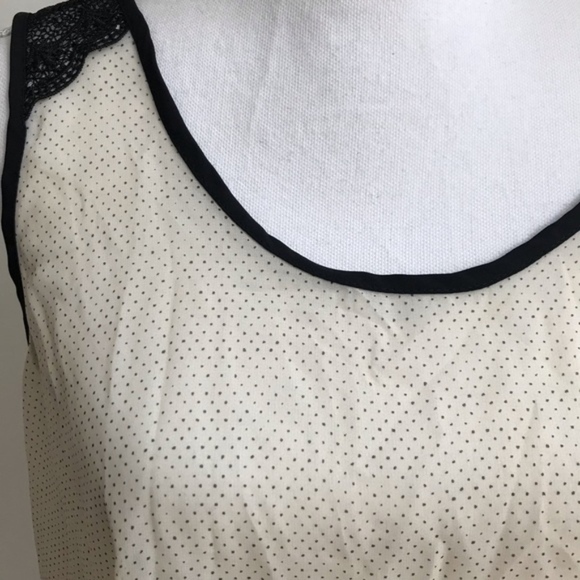 NWT Lush Polka Dot Lace Shoulder Cropped Tank Med - Picture 7 of 8